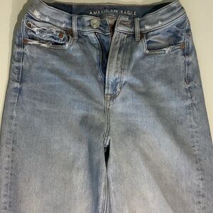 American Eagle Outfitters Distressed Light Blue Boyfriend Jeans